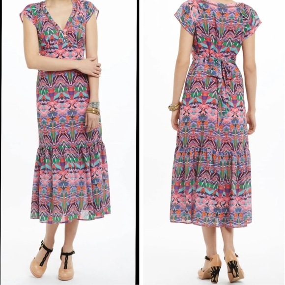 Anthropologie Vanessa Virginia Beaded Mural Maxi Dress - Picture 3 of 9